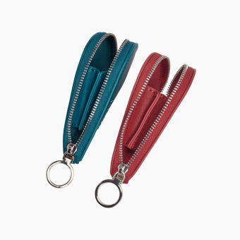 Portmonetka caroline Sintetio nappa easy Laguna blue rosso scarlatto