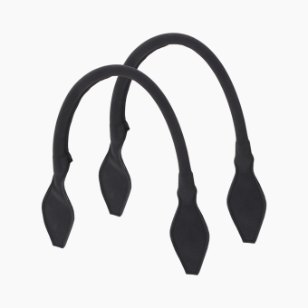 Uchwyty Krótkie A Rombo Tessuto Sintetico Suede Black
