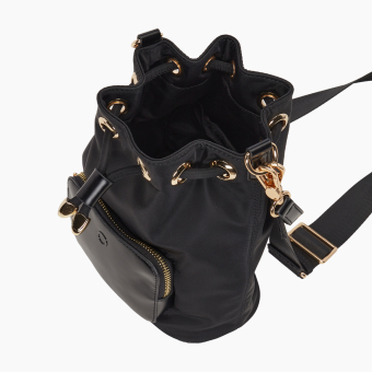 Torebka O Bag Natro O Bag Pom Pon Nylon+ Naplak Black