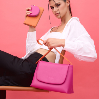 Torebka O bag nancy Sintetico nappa easy Fucsia rose Amber