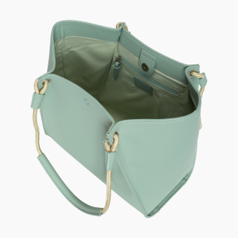 Torebka O Bag Holiday Tessuto Gommato Matcha