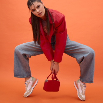 Torebka O bag milano Sintetico nappa easy Rosso scarlatto
