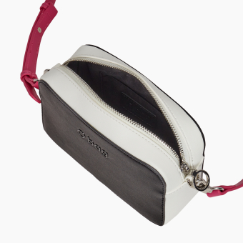 Torebka O bag milano Sintetico nappa easy Latte nero Fucsia rose
