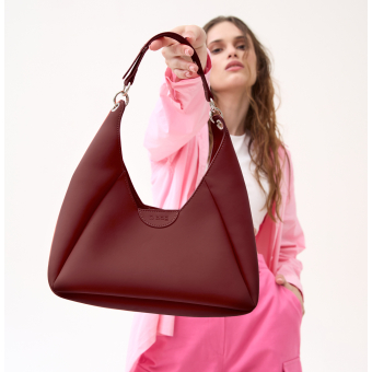 Torebka O bag ginevra Gommato Bordeaux