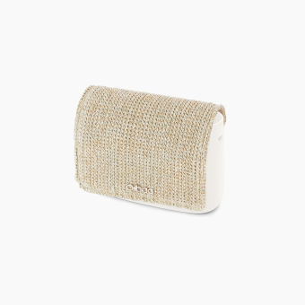 Klapka O bag Pocket Shiny Crochet Sand