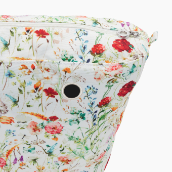 Organizer O Bag Mini Tessuto Wild Flowers Milk