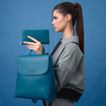Plecak O bag budapest Sintetico nappa easy Laguna blue