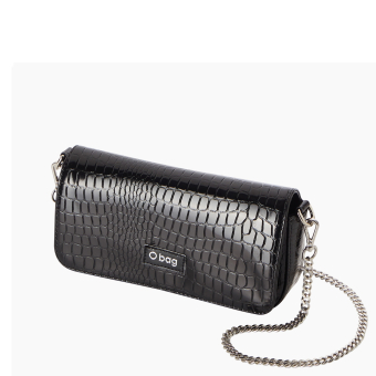 Torebka O bag Baguette mirror cocco print Nero