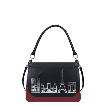 Torebka O bag glam Bordeaux