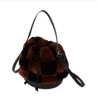 Torebka O bag Jar lapin check synthetic fibre Nero Bark