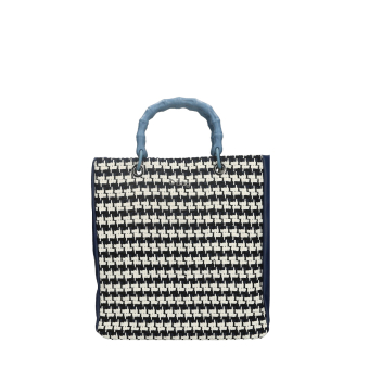 Torebka O bag market Pied de poule Blu navy latte