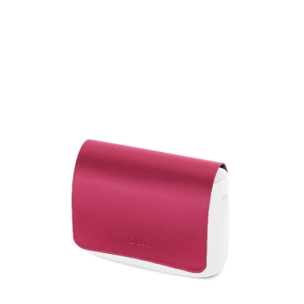Klapka O bag pocket 3D effect satin Sangria