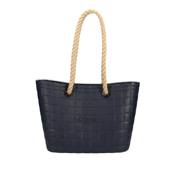 Torebka O bag urban mini Intreccio Blu navy