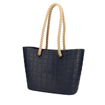 Torebka O bag urban mini Intreccio Blu navy