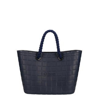Torebka O bag urban mini Intreccio Blu navy