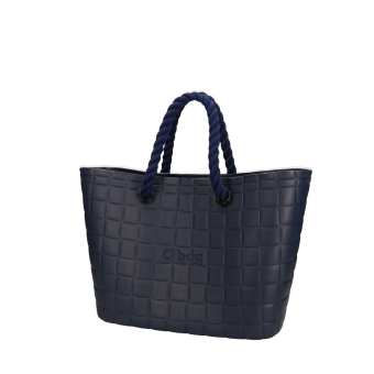 Torebka O bag urban mini Intreccio Blu navy