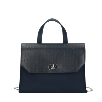 Torebka O bag smooth mini Blu navy