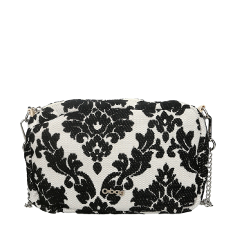 Torebka O bag glam Damascato ciniglia Nero
