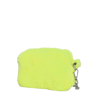 Torebka O bag pocket ecopelliccia Fluo lime