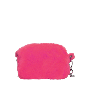 Torebka O bag pocket ecopelliccia Fluo fucsia