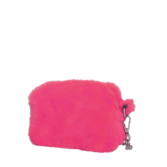 Torebka O bag pocket ecopelliccia Fluo fucsia
