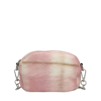 Torebka O bag pocket jaquard check effetto plaid Sangria