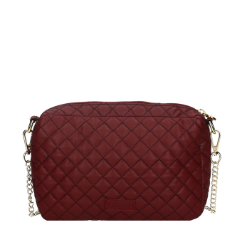 Torebka O bag glam Effetto nappa matelasse Bordeaux oro