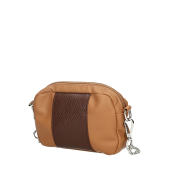 Torebka O bag pocket Simil pelle nappa fascia stampa snake Biscotto testa di moro