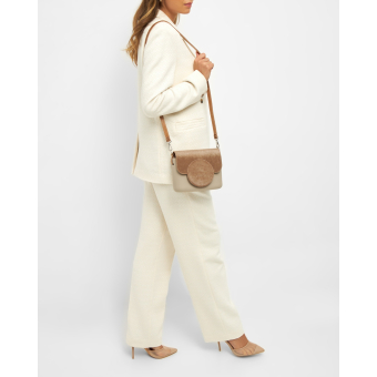 Klapka O bag pocket Circle ponyskin effect Sabbia