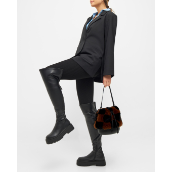 Torebka O bag Jar lapin check synthetic fibre Nero Bark