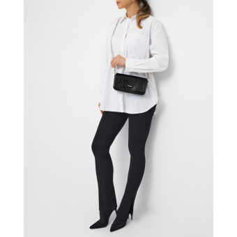 Torebka O bag Baguette mirror cocco print Nero