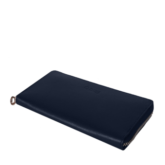 Portfel O wally Simil pelle nappa Blu navy