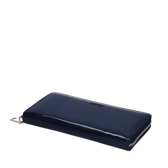Portfel O wally Simil pelle vernice Blu navy
