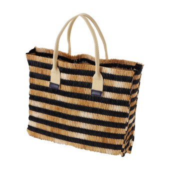 Torebka O bag cabas mini Tessuto rafia Nero