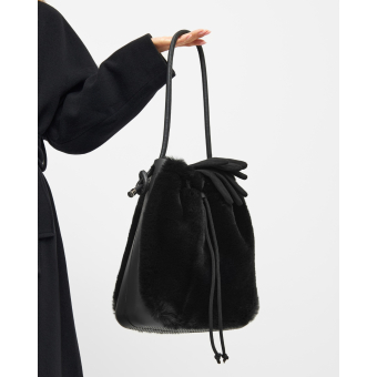 Torebka O bag chill Ecopelliccia lapin Nero
