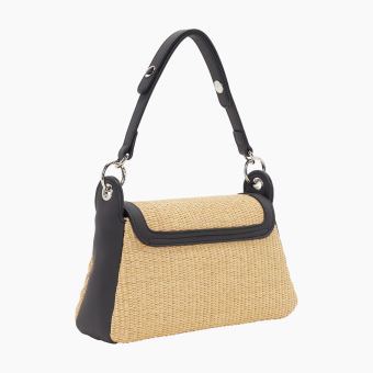 Torebka O Bag Paris Tessuto Rafia Black