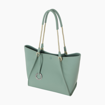 Torebka O Bag Holiday Tessuto Gommato Matcha