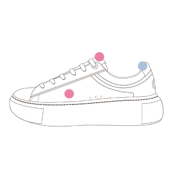Sneakersy damskie rio colour bianco/skyway