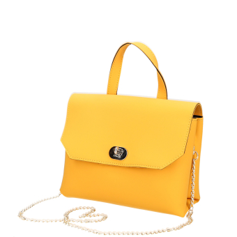 Torebka O bag soft smooth mini con pattina Ocra