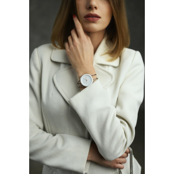 Zegarek O clock time metallo Argento
