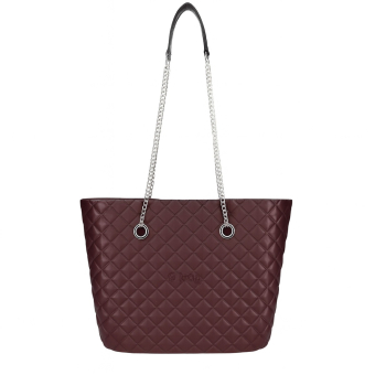 Torebka O bag urban midi matelasse Burgundy