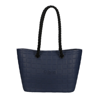 Torebka O bag urban mini Intreccio Blu navy