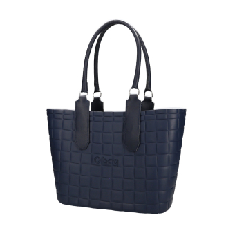 Torebka O bag urban mini Intreccio Blu navy