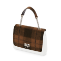 Klapka O bag glam Jaquard check effetto plaid Biscotto