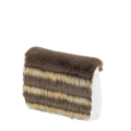 Klapka O bag glam Ecopelliccia lapin scalettata Tortora