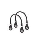Uchwyty krótkie con anello Sintetico effetto nappa Easy Nero