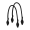 Uchwyty Długie A Rombo Tessuto Sintetico Suede Black