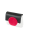 Klapka O bag glam Circle simil pelle nappa cerchio in contrasto ecopelliccia Nero fluo fucsia