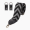 Pasek Naramienny Regolabile 80/119 + Clip Ecopelle Nero Tessuto Disegno Freccia White/Black