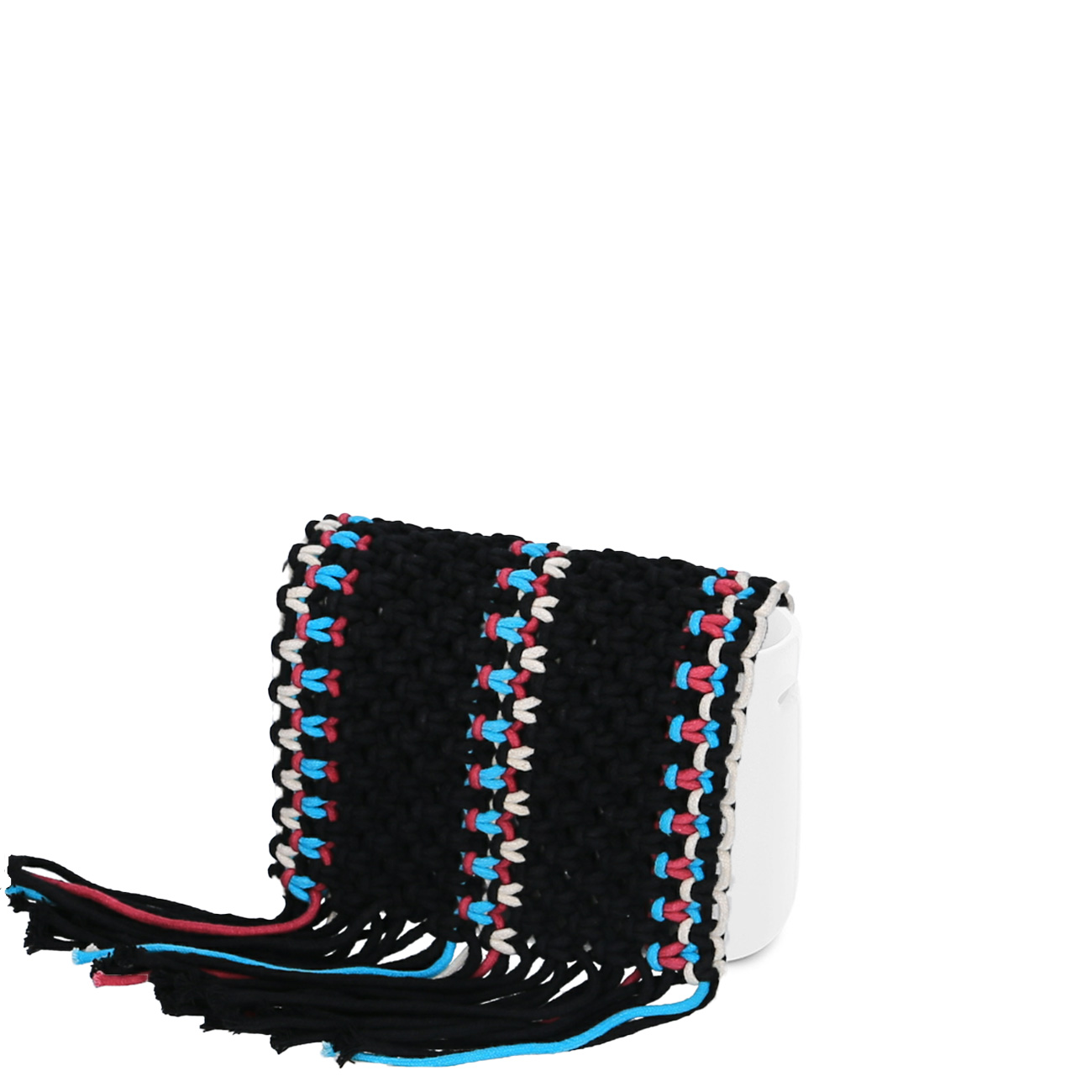 Klapka O bag pocket Intreccio frange Nero